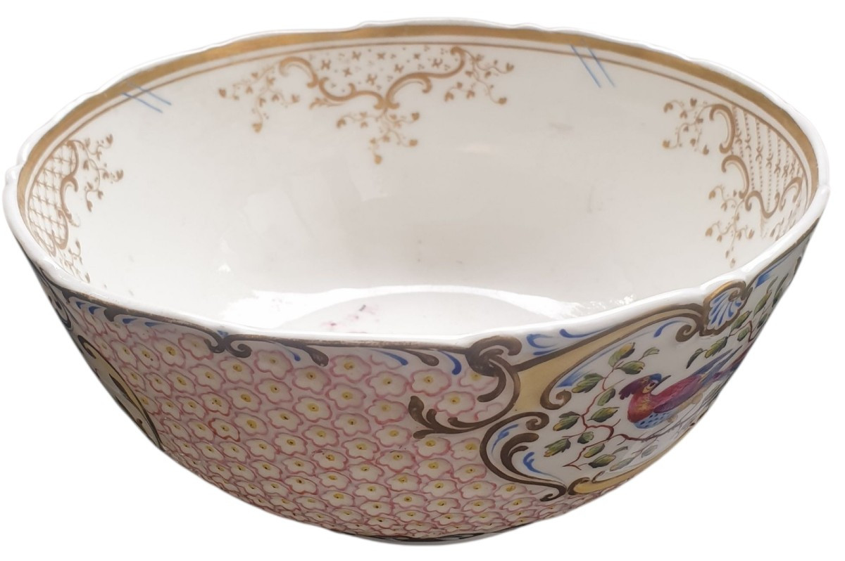 H&r Daniel Mayflower Porcelain Bowl And Plate Holder China Decor -photo-3