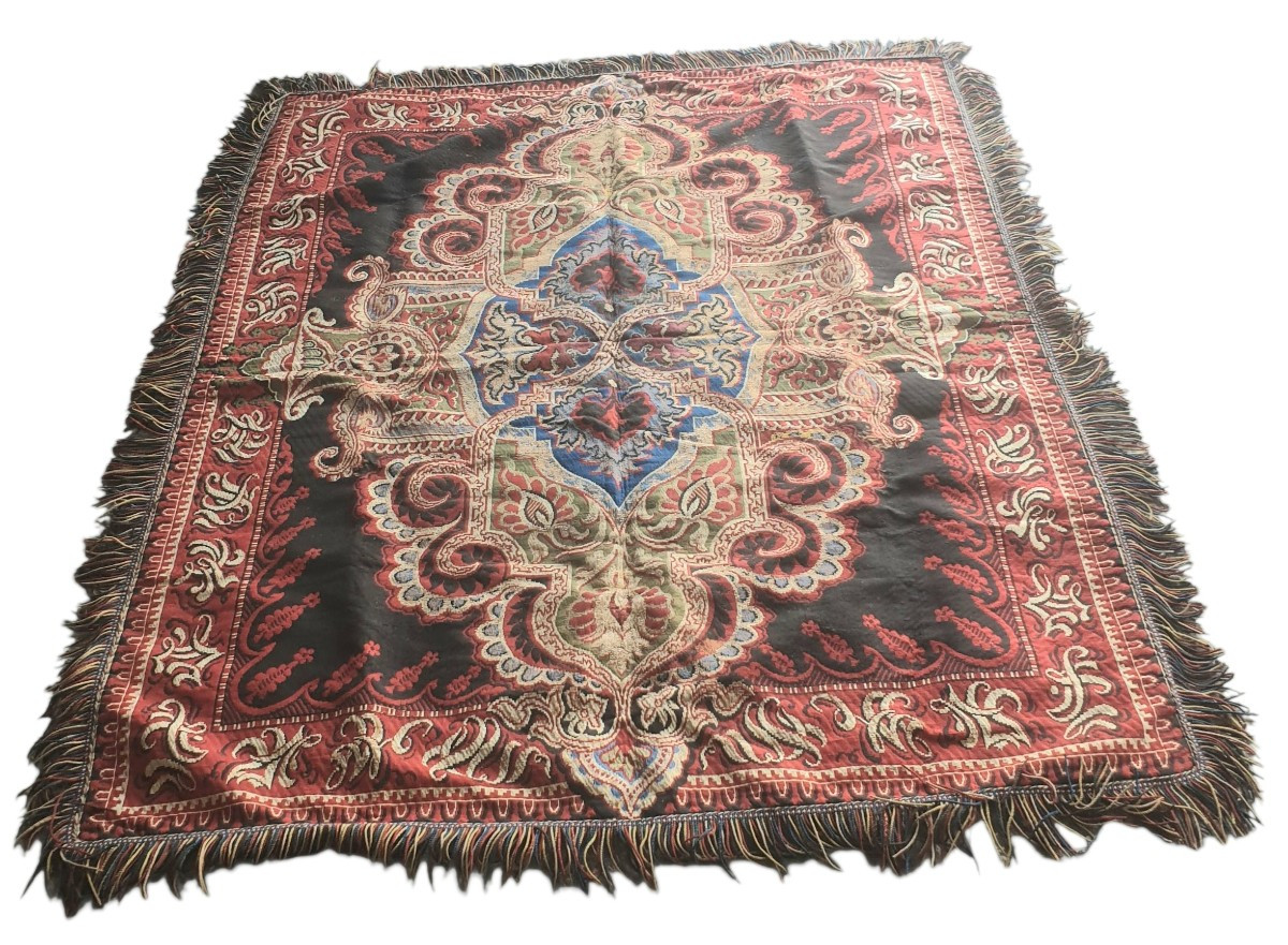 Tapisserie de table Napoléon III 170 cm X 130 cm hors franges -photo-2