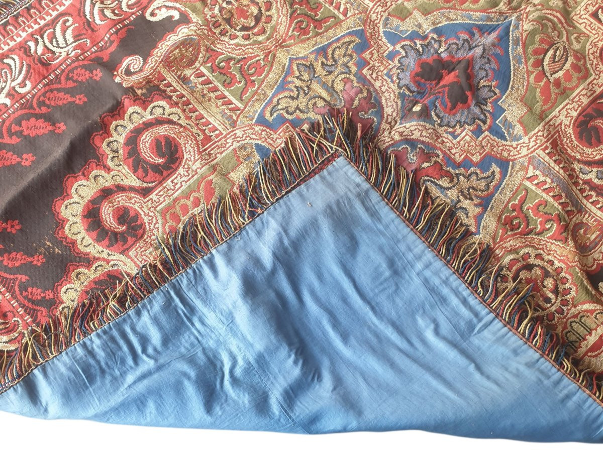 Tapisserie de table Napoléon III 170 cm X 130 cm hors franges -photo-1