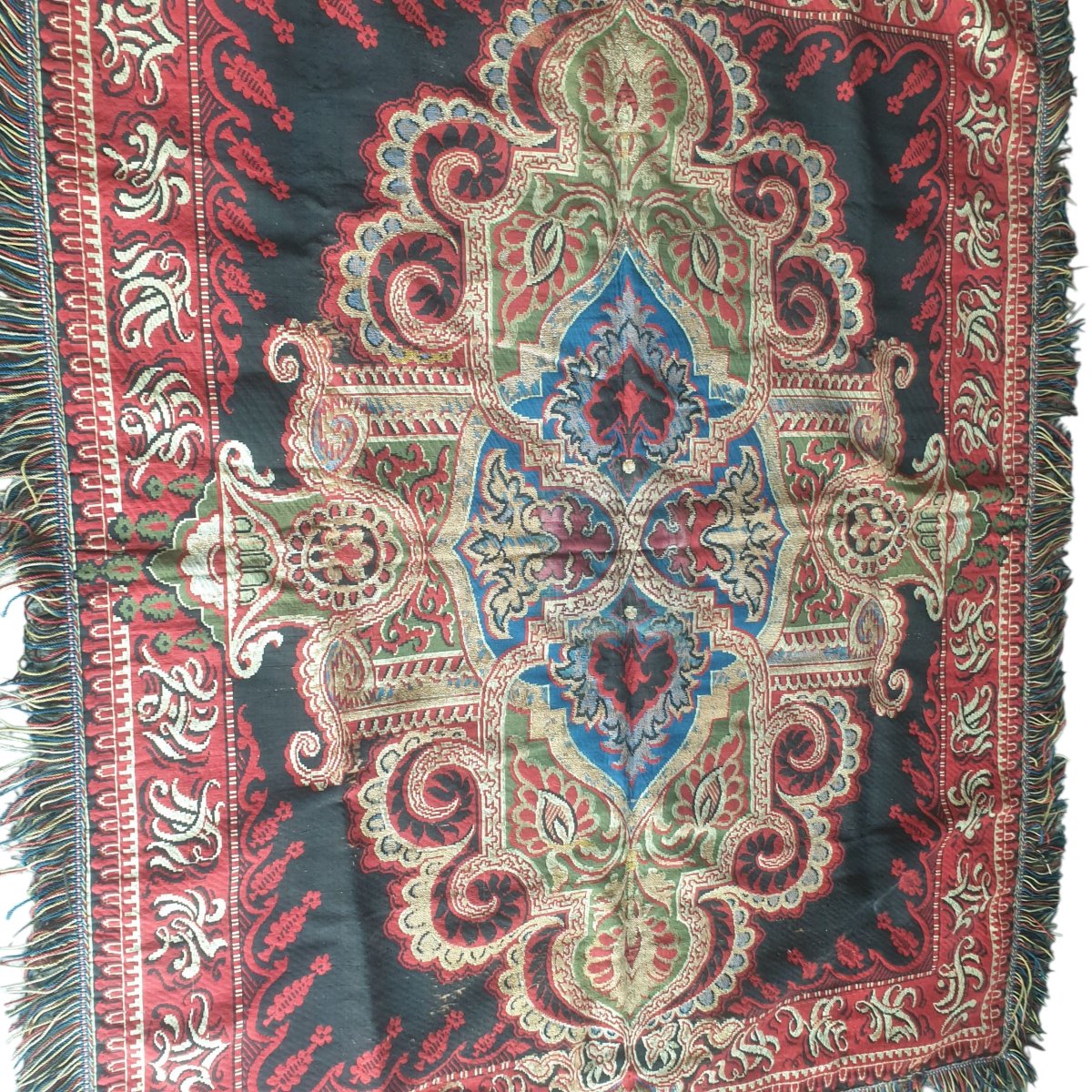 Tapisserie de table Napoléon III 170 cm X 130 cm hors franges -photo-2