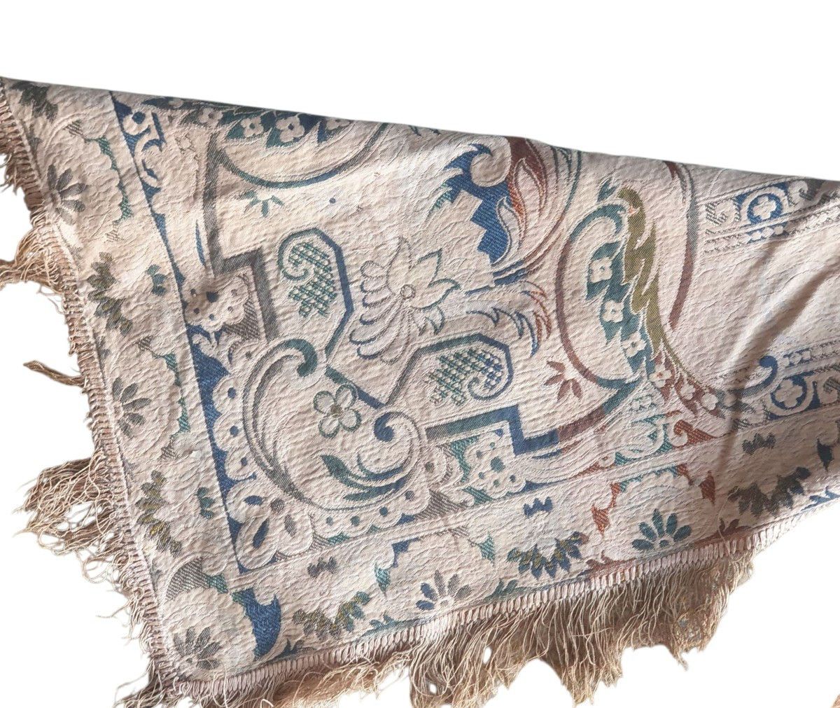 Tapisserie de table Napoléon III  satin 122 cm X 122 cm hors franges -photo-2