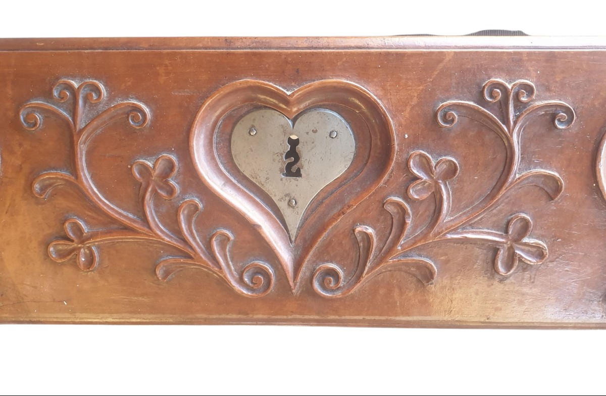 Louis XV Period Cherrywood Gendarme Hat Cabinet-photo-2
