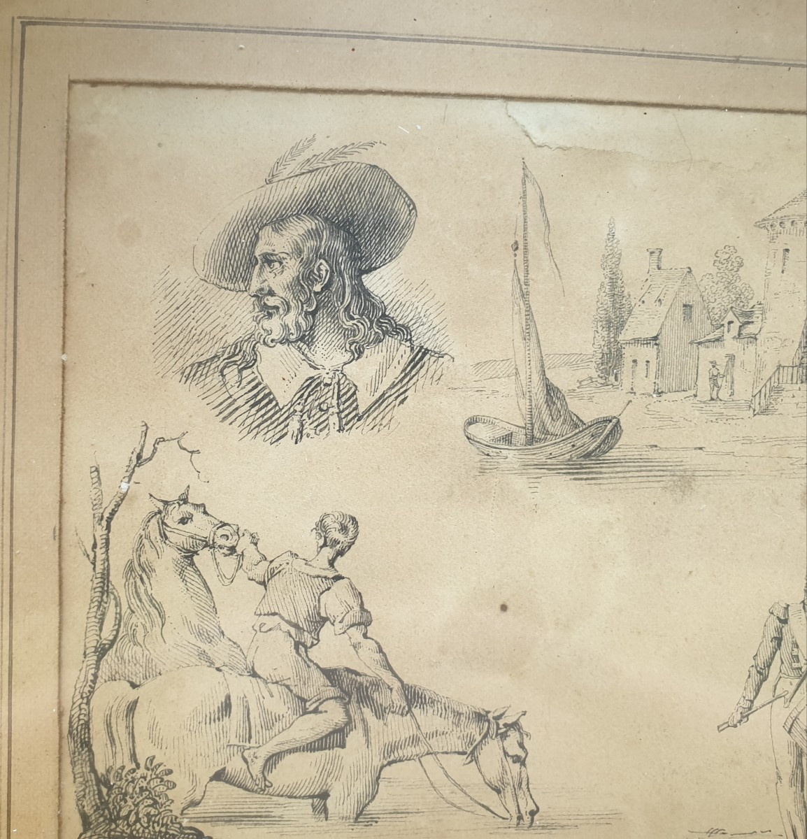 Études de dessins signés 1830 signature a déchiffrer -photo-4