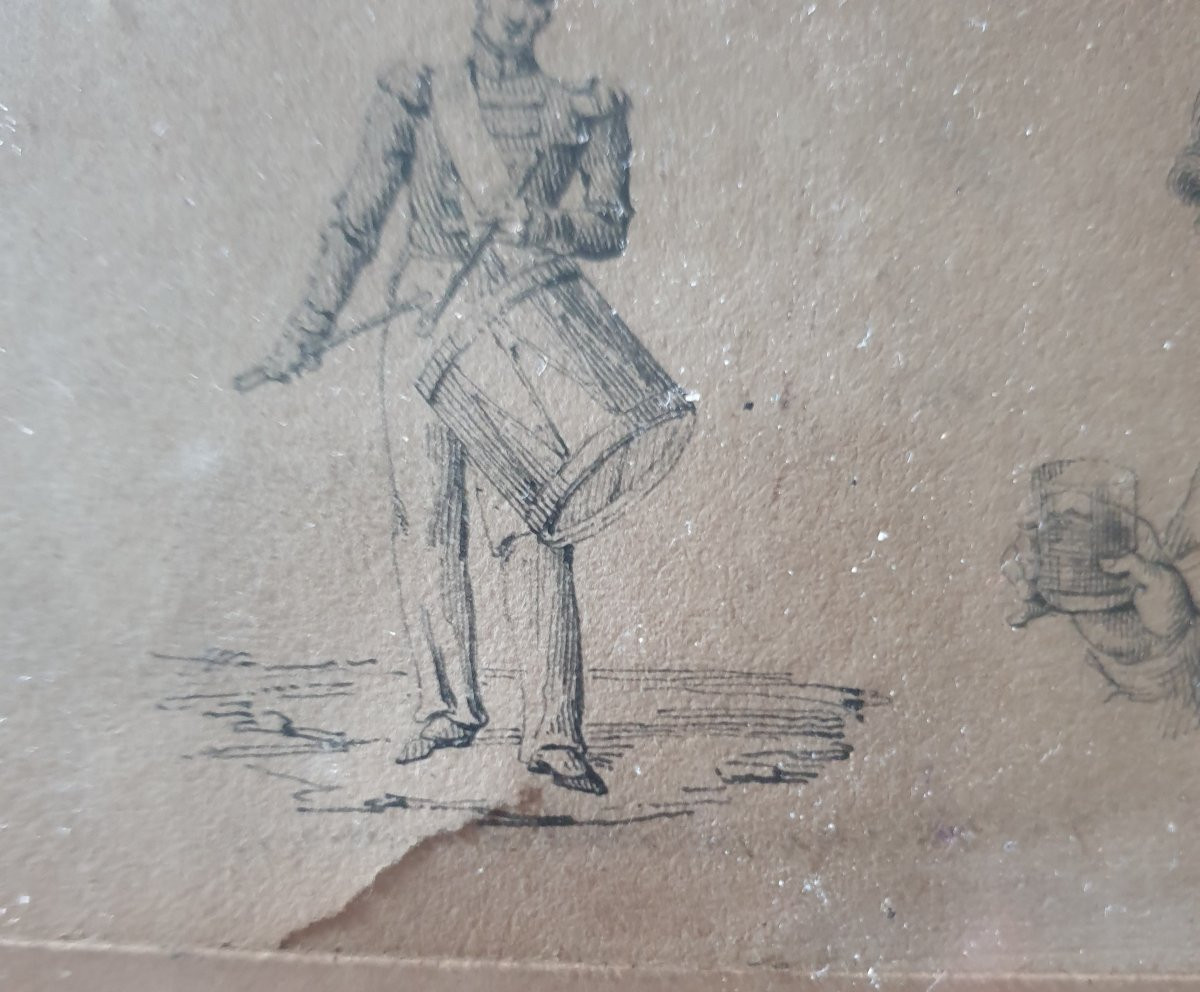 Études de dessins signés 1830 signature a déchiffrer -photo-1