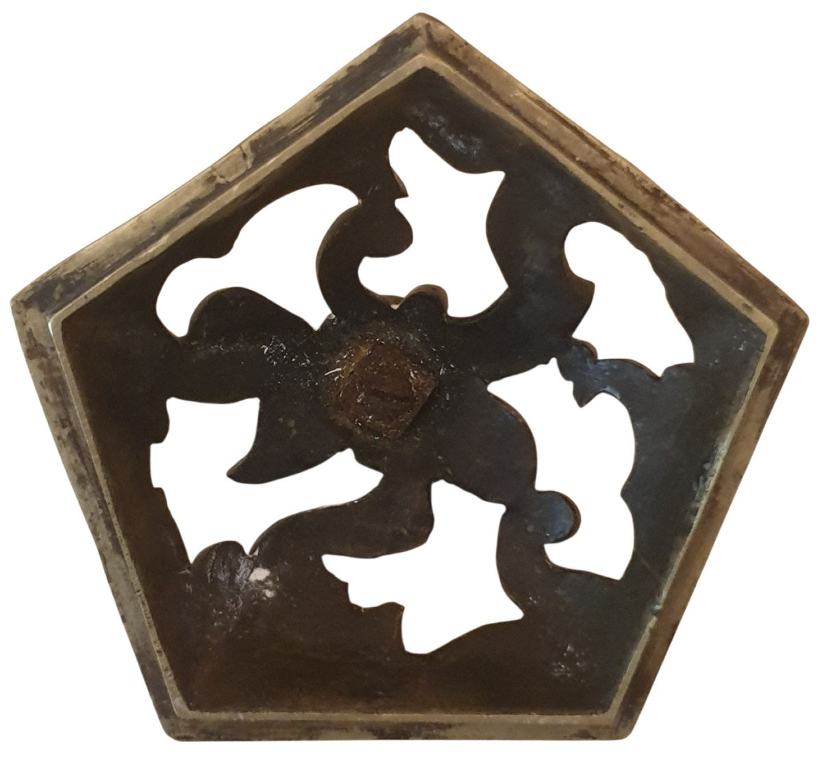 Photophore Gustave Leblanc barbediennes XIXeme en bronze avec signature -photo-1