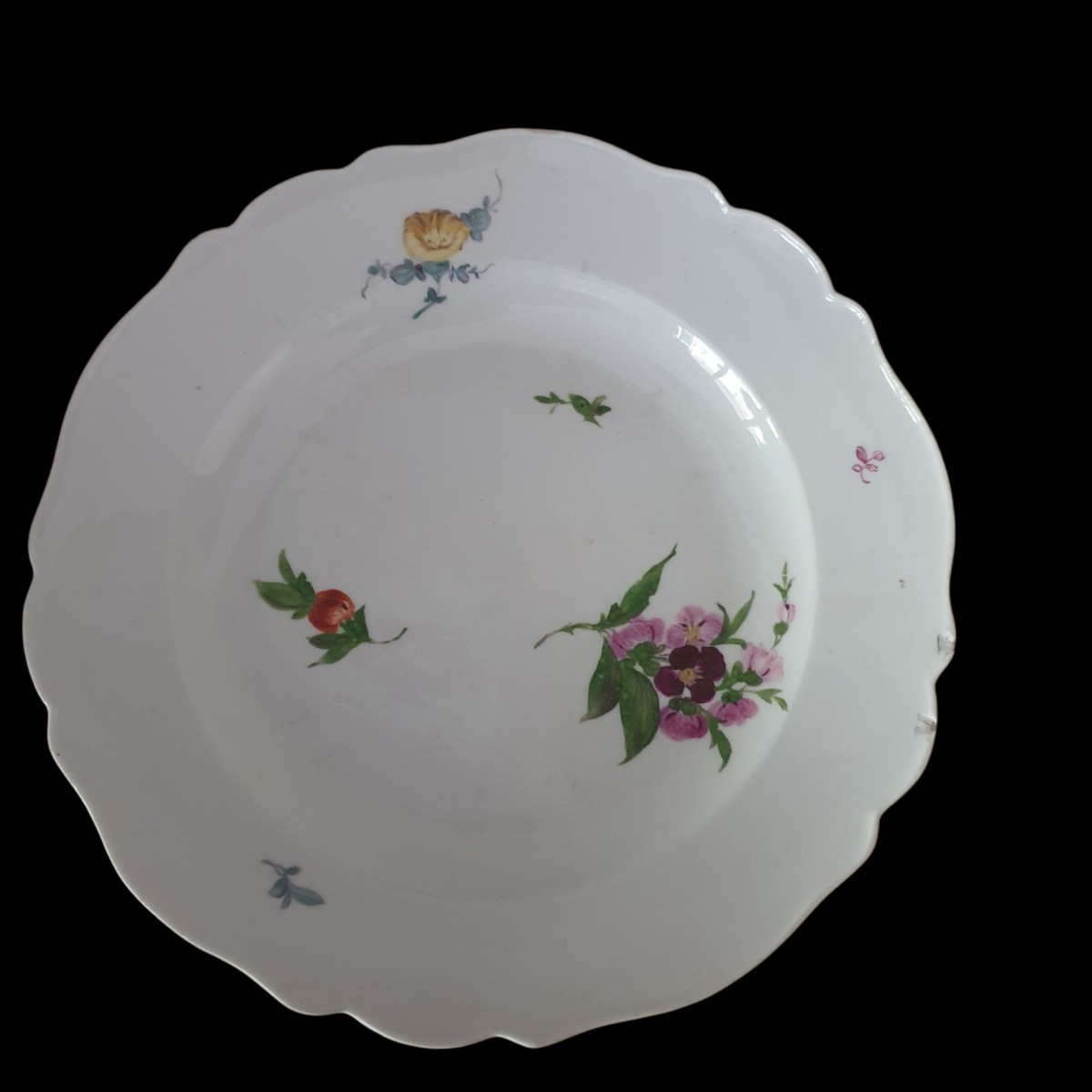 Meissen paire d'assiettes porcelaine 18eme -photo-2