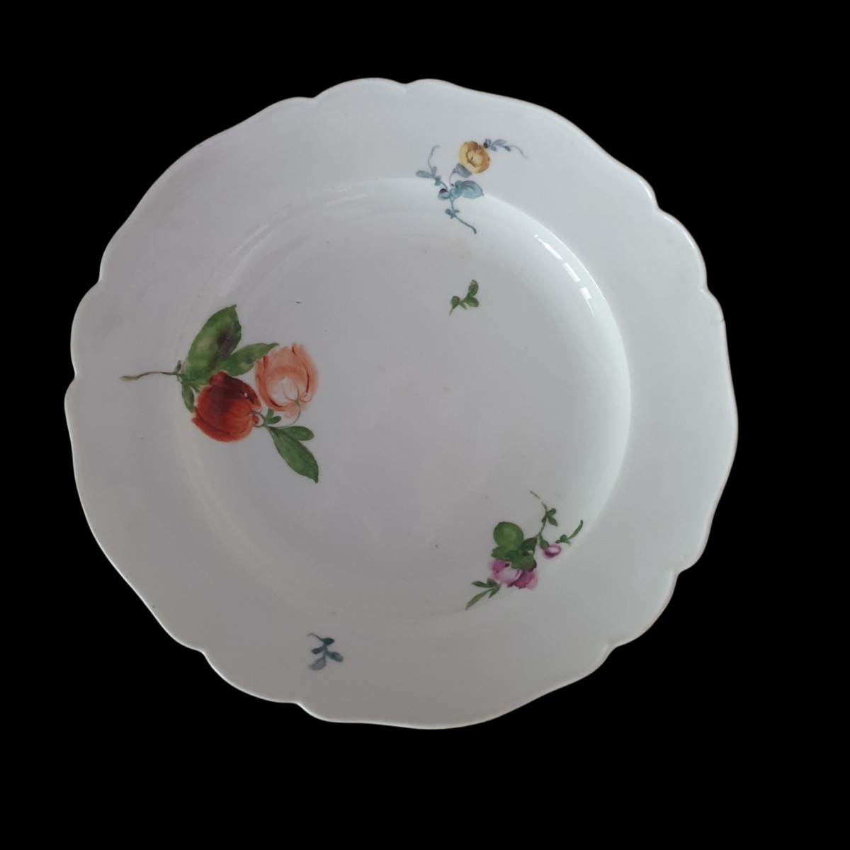 Meissen paire d'assiettes porcelaine 18eme -photo-3