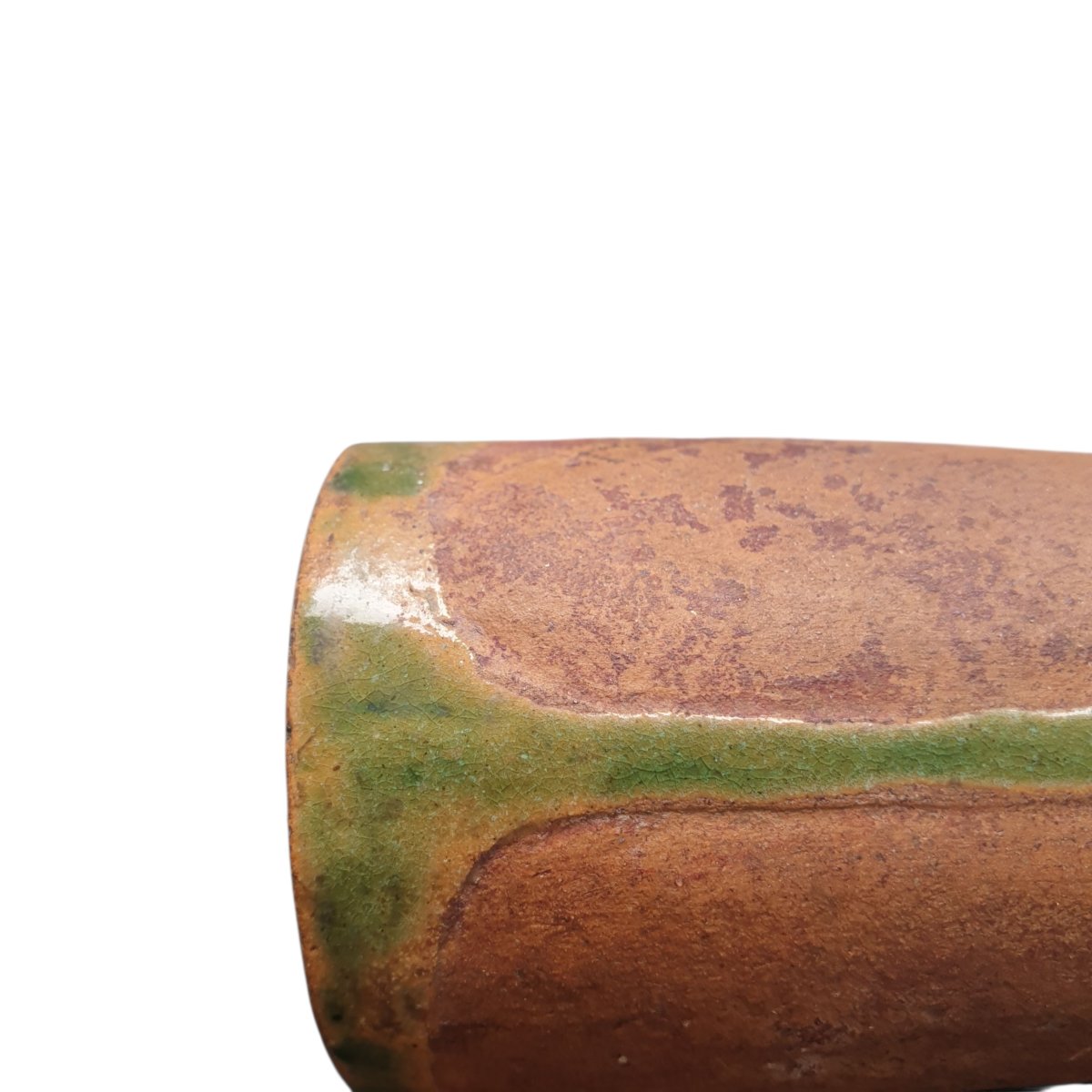 Art Nouveau Period Enamelled Ceramic Vase Signed -photo-2