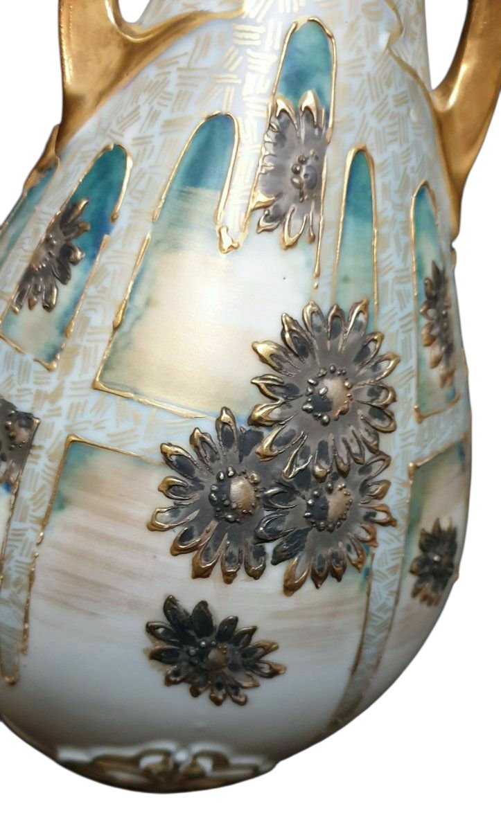 Riessner Stellmacher Kessel Ceramic Vase Circa 1900-photo-2