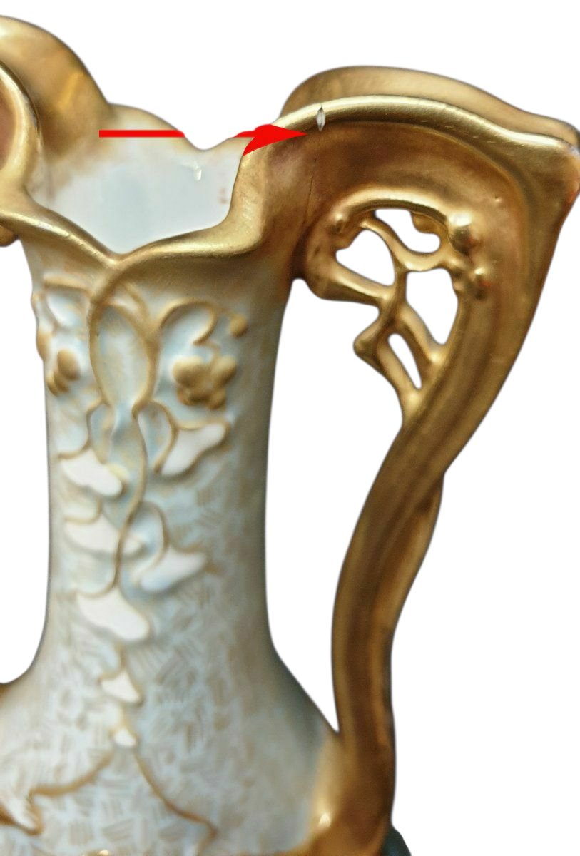 Riessner Stellmacher Kessel Ceramic Vase Circa 1900-photo-4