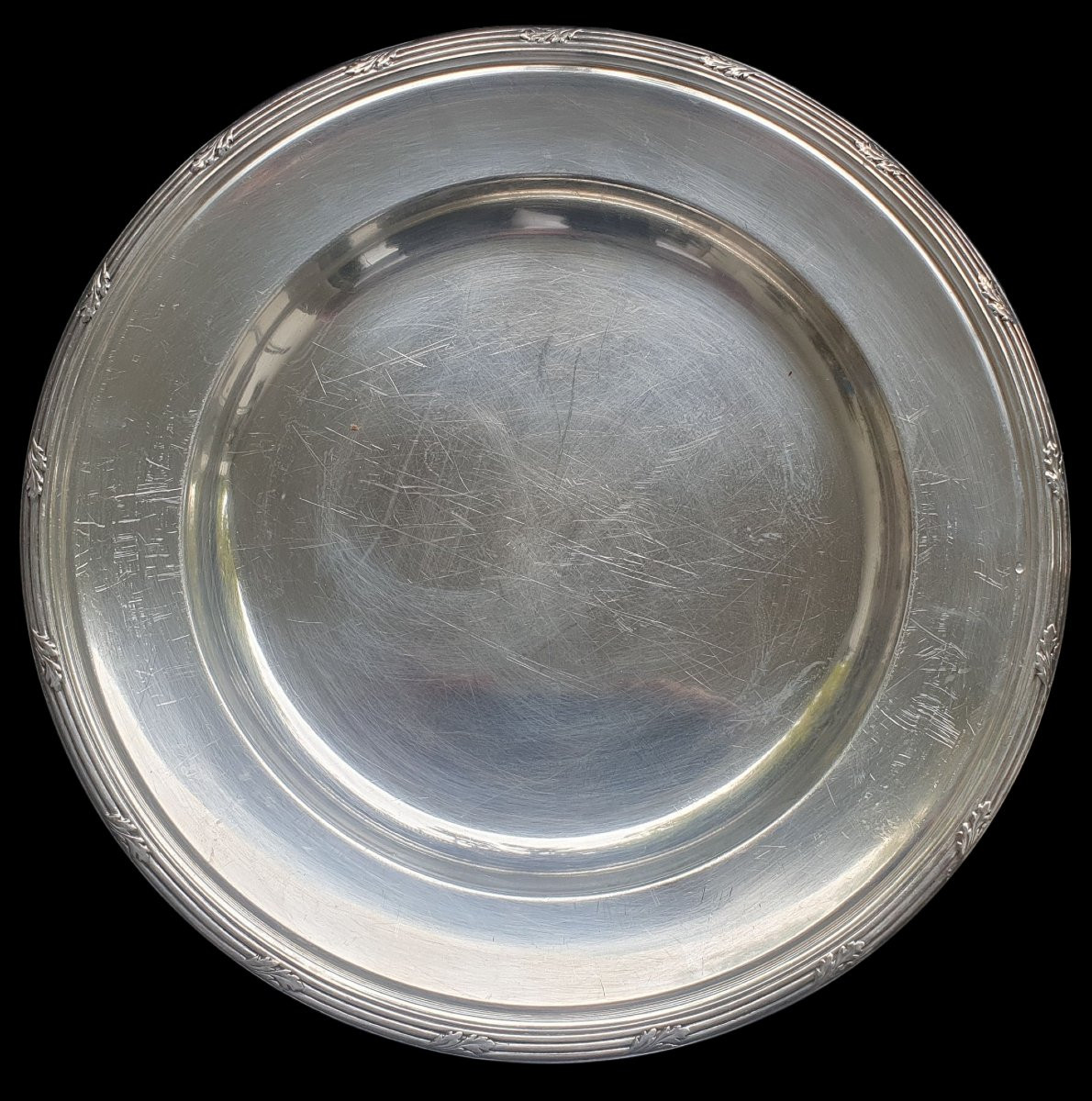 Grand plat de la maison Christofle diamètre 34,5 cm -photo-2