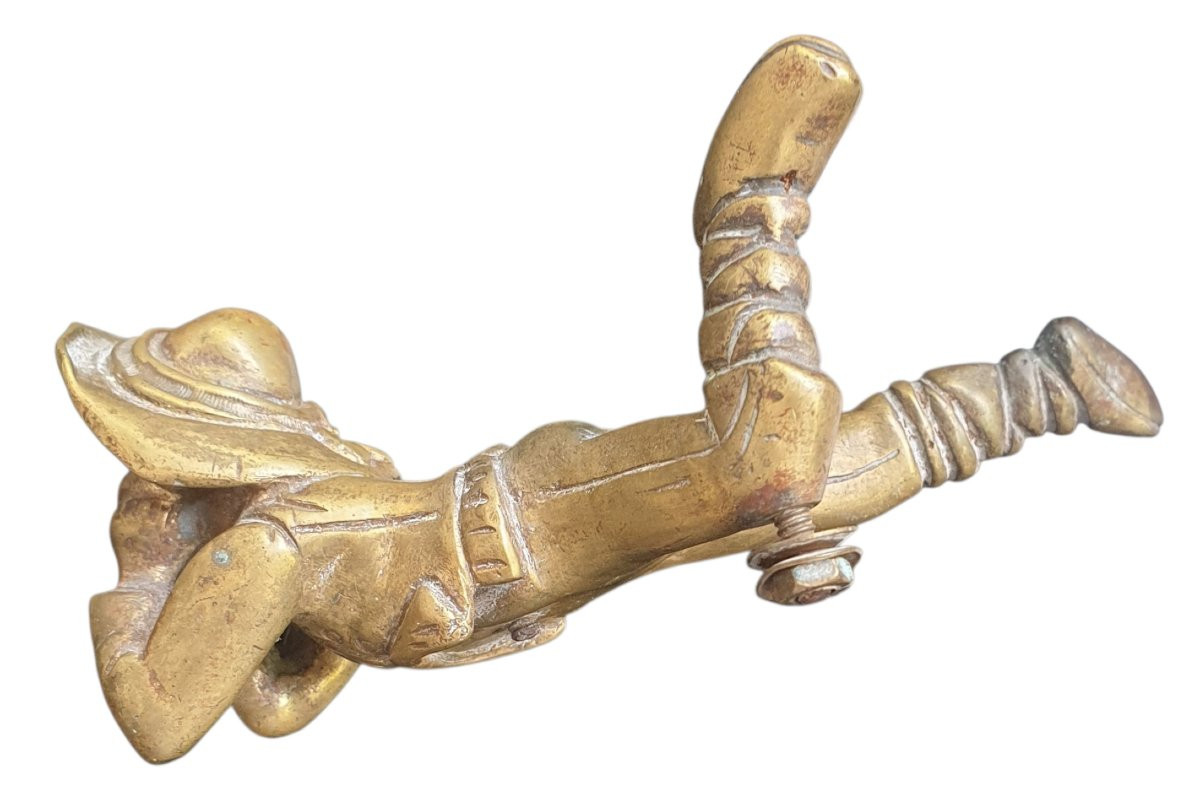 Young Boy Lying Down, Gilded Bronze -photo-3