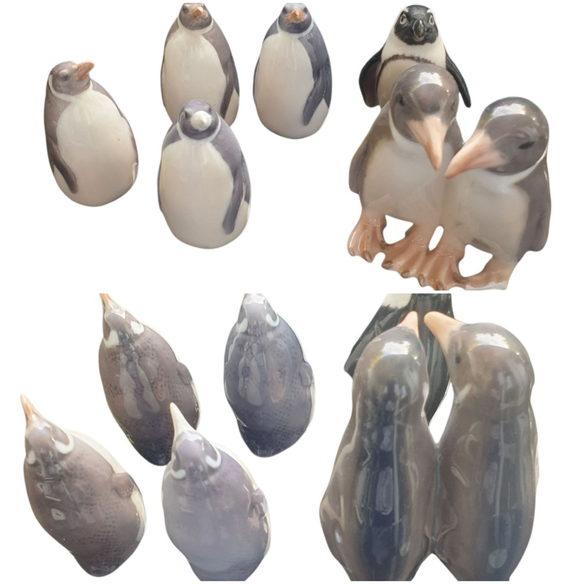6 Penguin Figurines Royal Copenhagen Denmark-photo-1