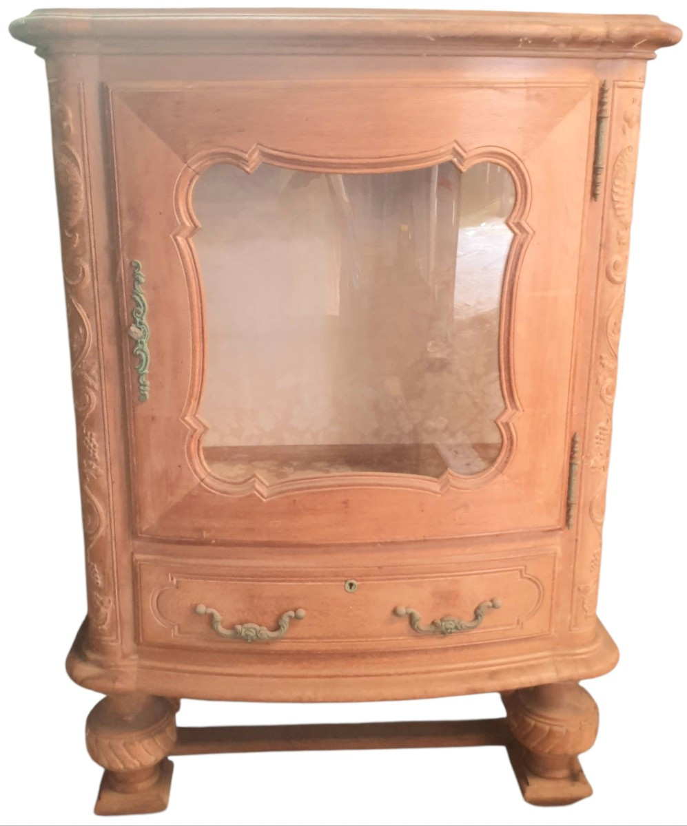 Vitrine argentier 1940 cérusé