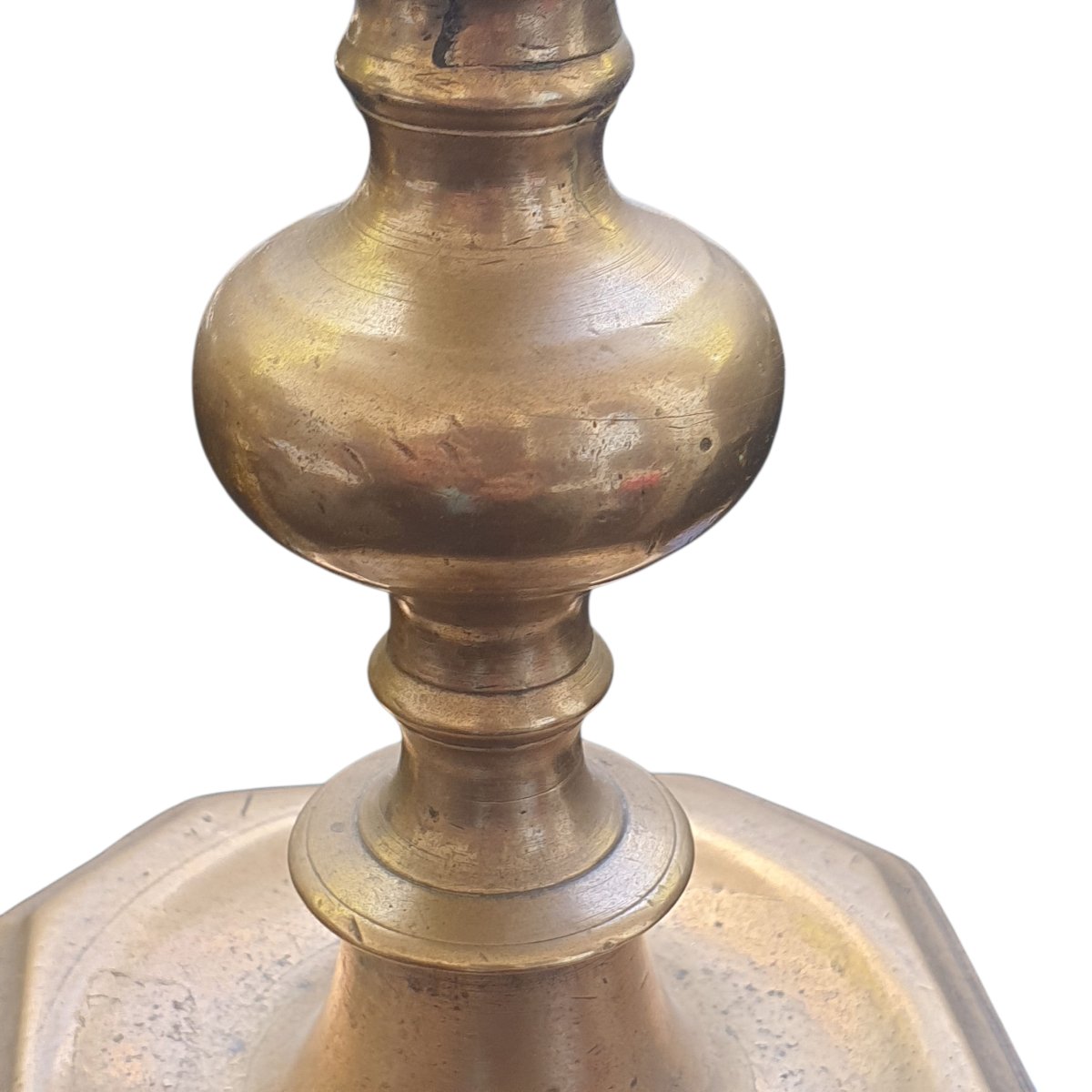 Bougeoir Haute Epoque bronze XVIIème siècle 16 cm Hauteur -photo-2