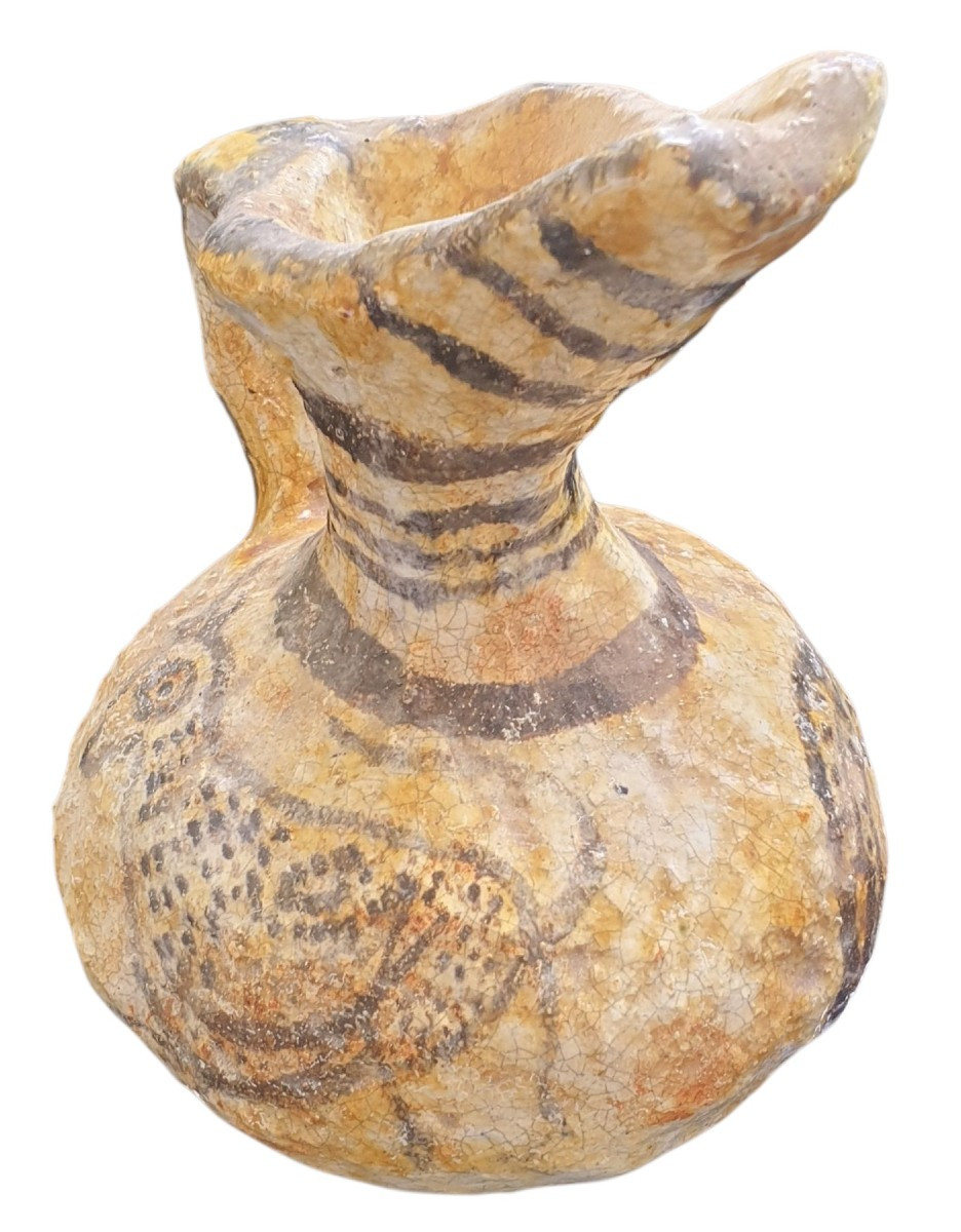 Stoneware Pitcher Signature To Decipher 20th Century -photo-2