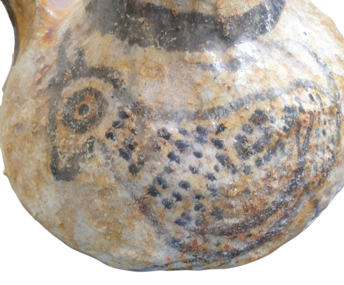 Stoneware Pitcher Signature To Decipher 20th Century -photo-2