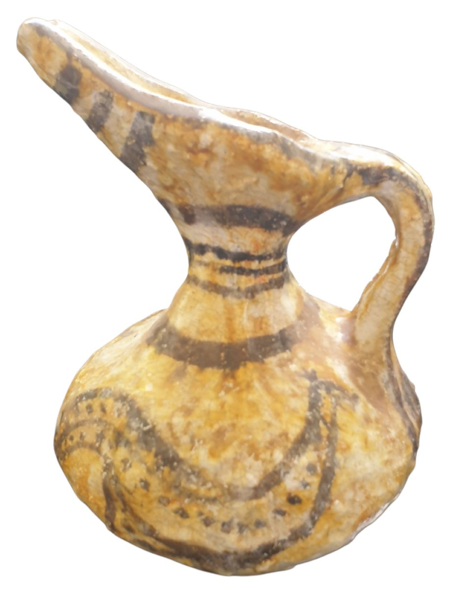 Stoneware Pitcher Signature To Decipher 20th Century 