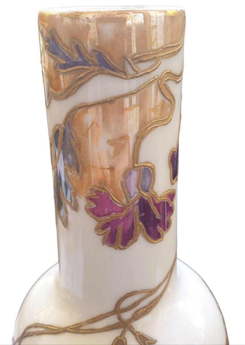 German Ludwigsburg Art Nouveau Porcelain Vase -photo-3
