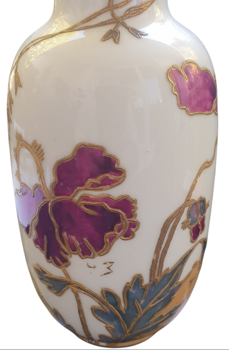 German Ludwigsburg Art Nouveau Porcelain Vase -photo-1