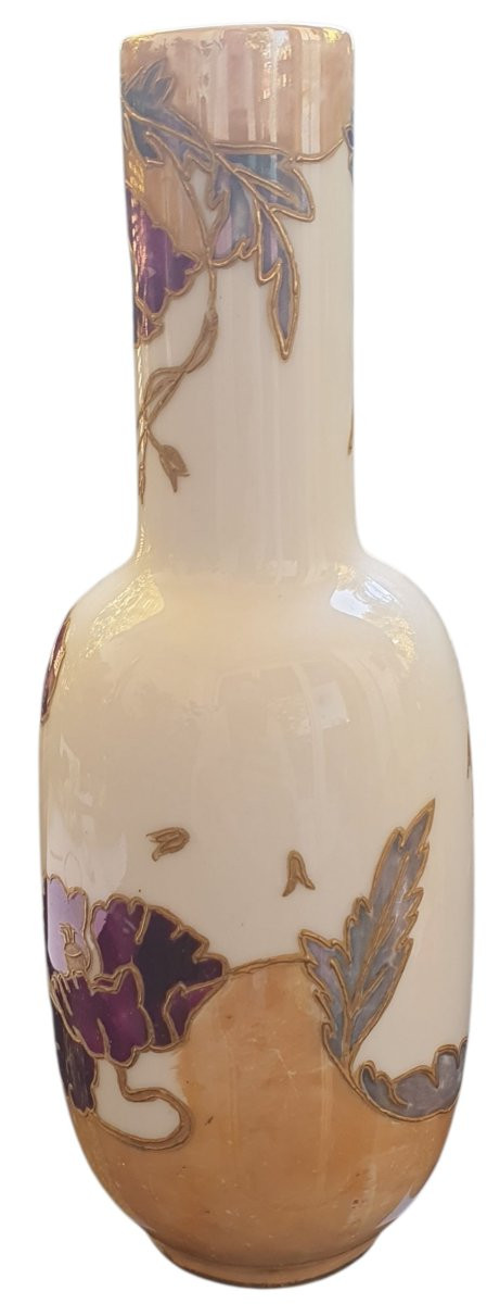 German Ludwigsburg Art Nouveau Porcelain Vase -photo-3
