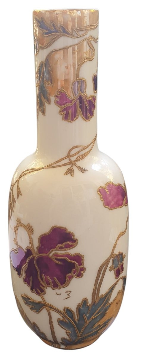 German Ludwigsburg Art Nouveau Porcelain Vase -photo-4