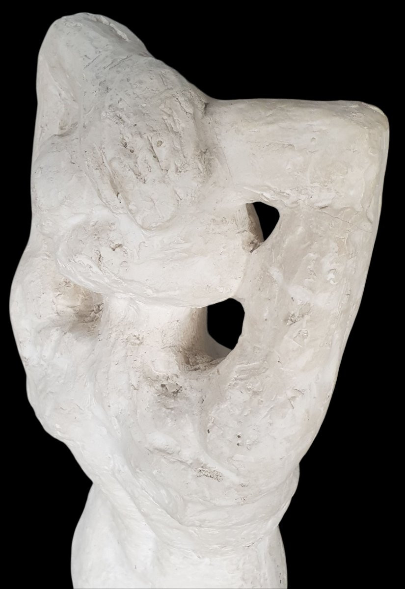 Edouard Cazaux Rare Workshop Plaster Height 1 Meter Signed -photo-4