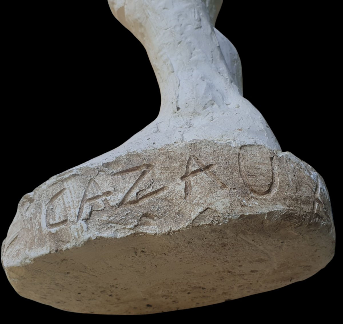 Edouard Cazaux Rare Workshop Plaster Height 1 Meter Signed -photo-6