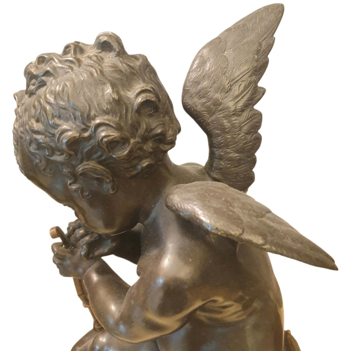 Bronze Charles Gabriel Sauvage Lemire The Child And The Bow -photo-4