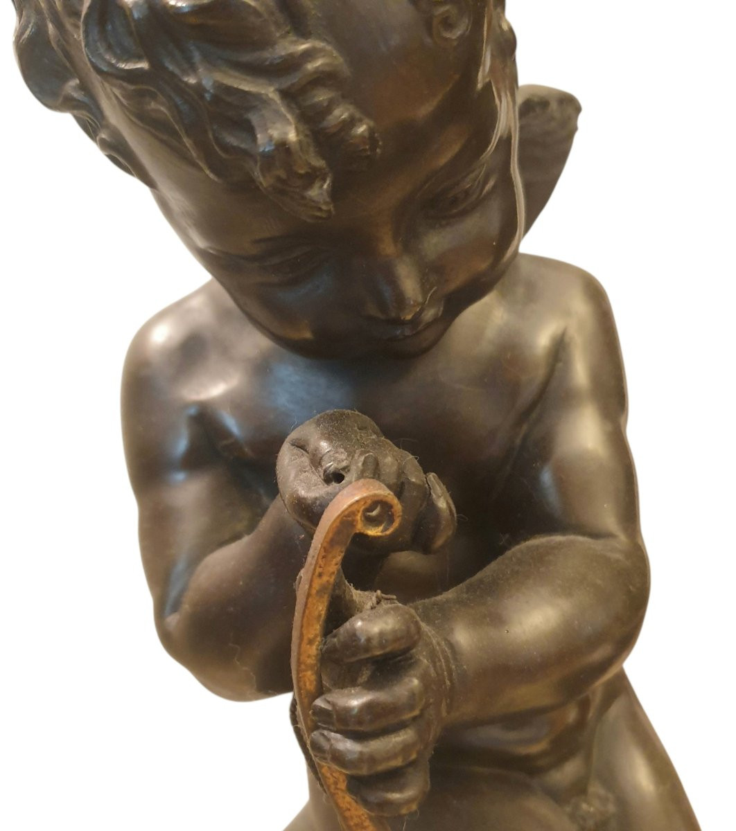 Bronze Charles Gabriel Sauvage Lemire The Child And The Bow -photo-6