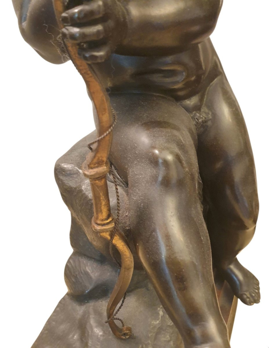 Bronze Charles Gabriel Sauvage Lemire The Child And The Bow -photo-7