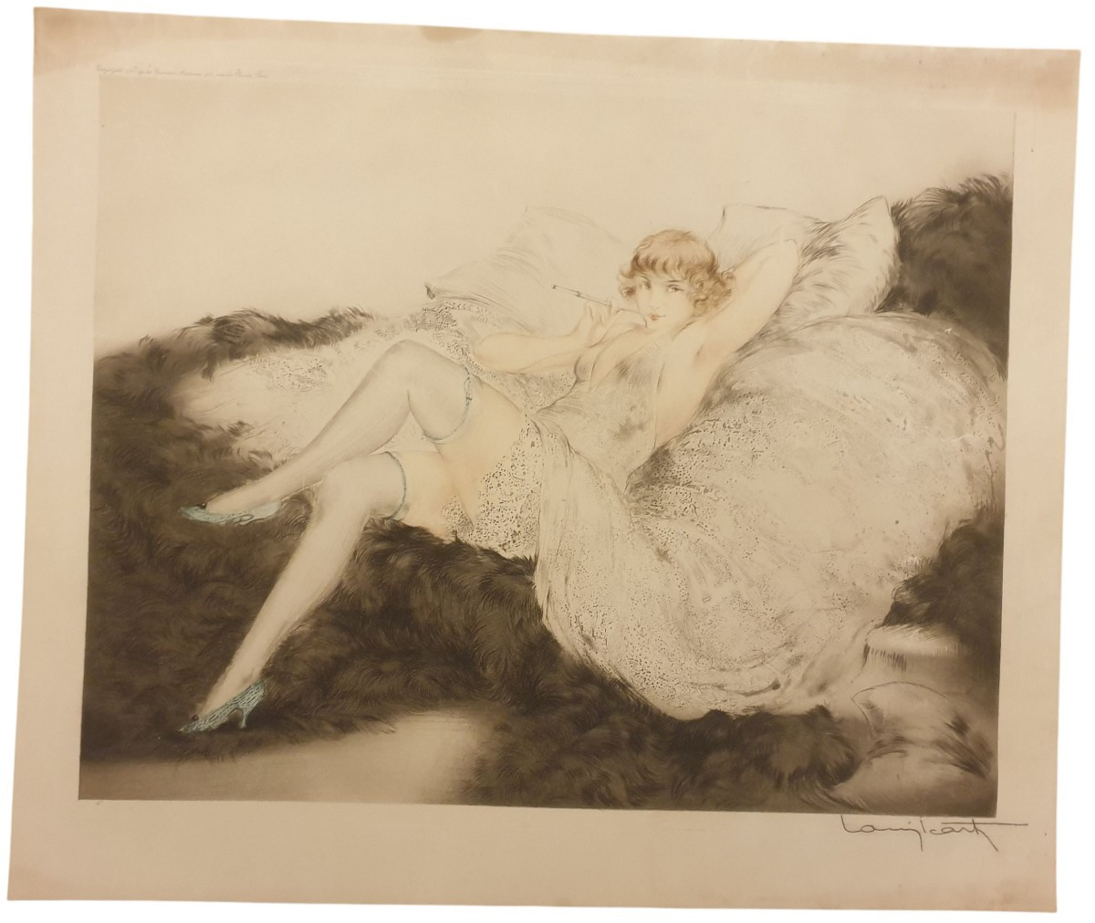 ICART LOUIS Sur Le Divan 1925