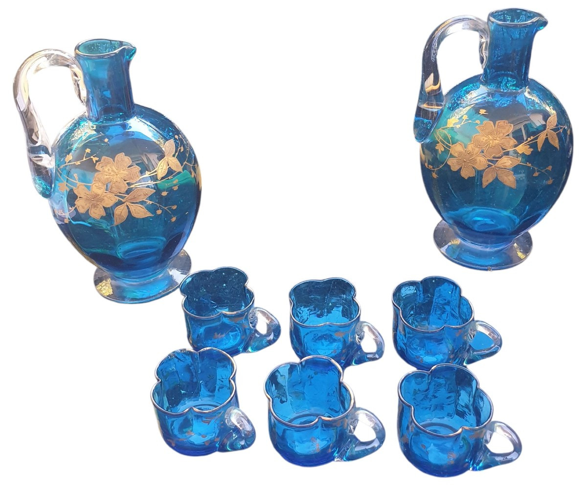 8-piece Liqueur Set Circa 1900