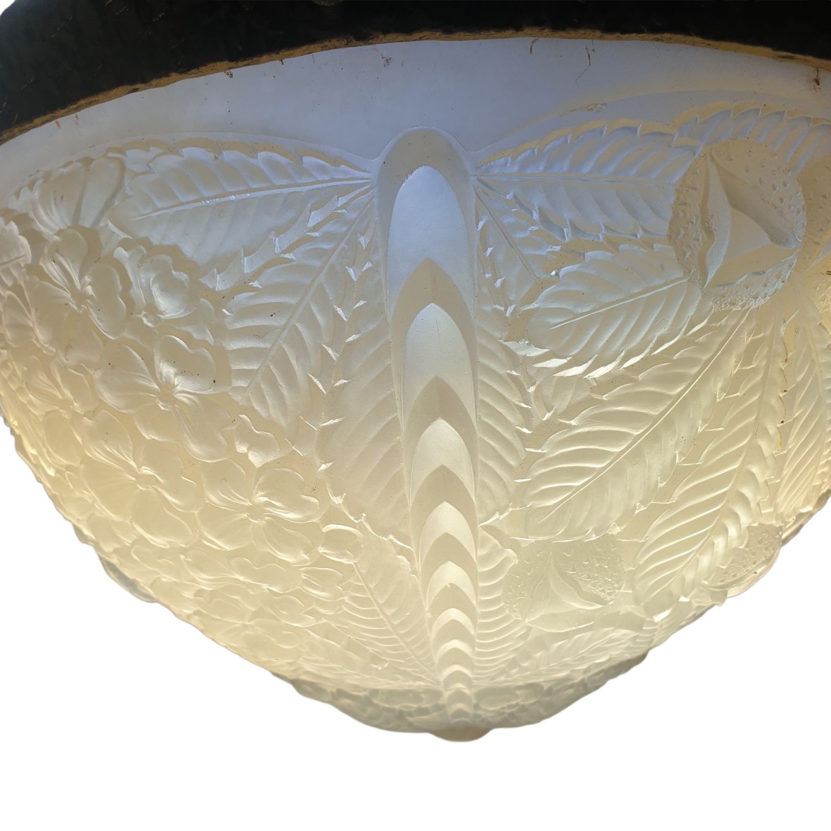 Art Deco Chandelier In The Style Of Lalique -photo-3