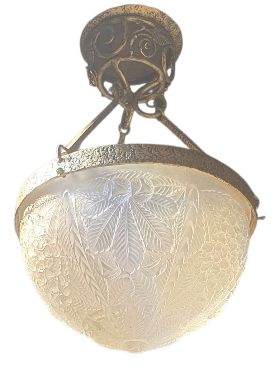 Art Deco Chandelier In The Style Of Lalique -photo-1