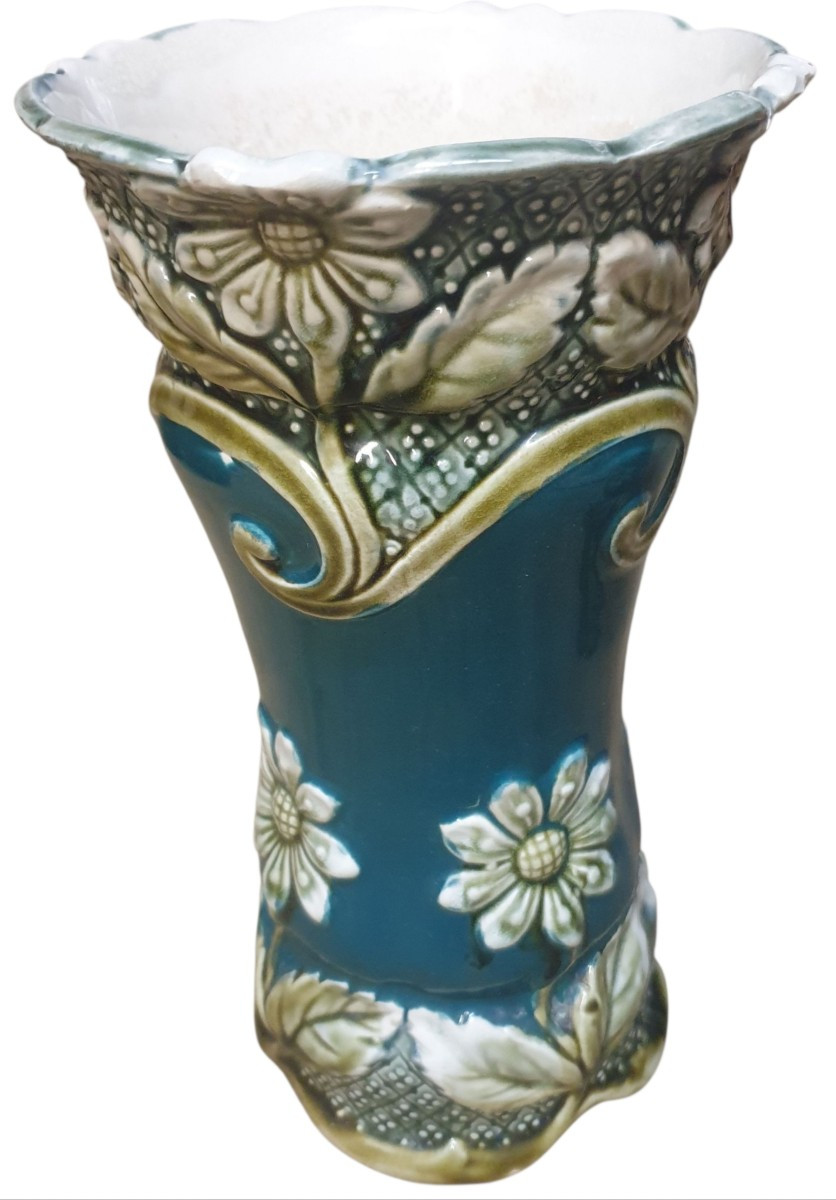 Paire de vases barbotine Gustave de bruyn -photo-3