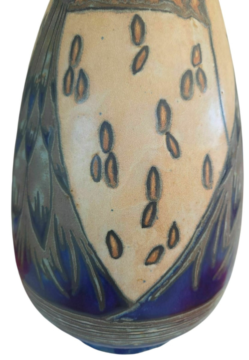 Quimper Odeta Vase Circa 1930 -photo-4