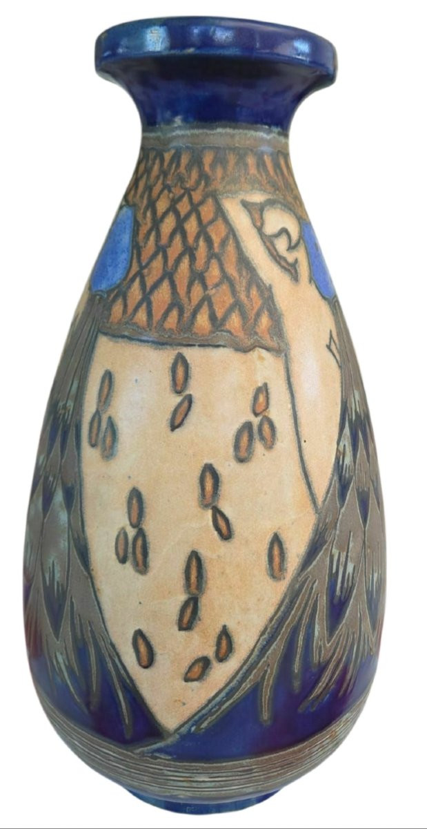Quimper Odeta Vase Circa 1930 -photo-3