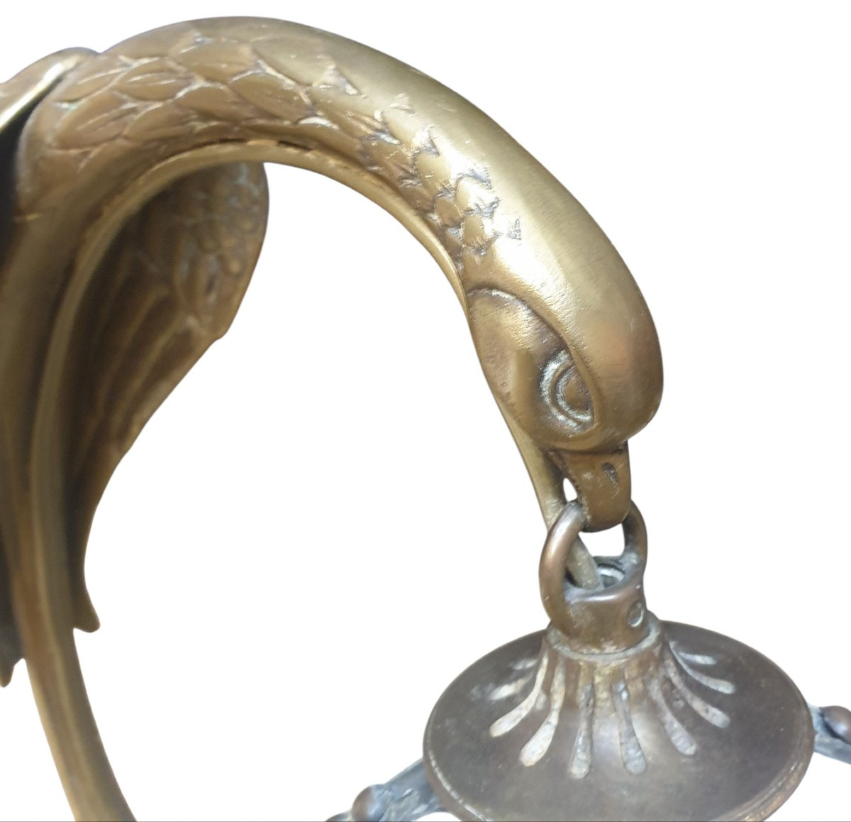 Lampe a posée bronze et opaline attribué à Charles ranc -photo-4