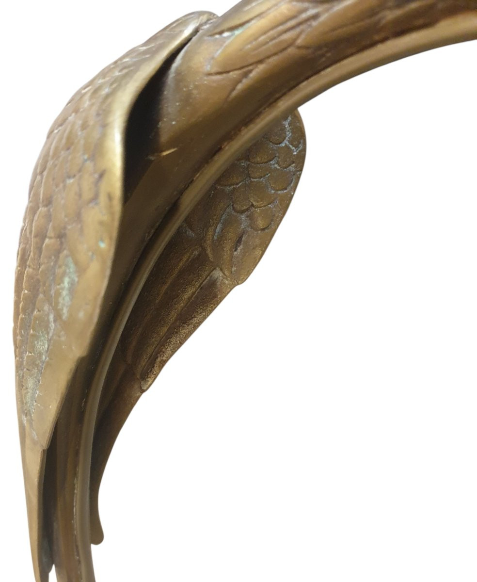 Lampe a posée bronze et opaline attribué à Charles ranc -photo-1