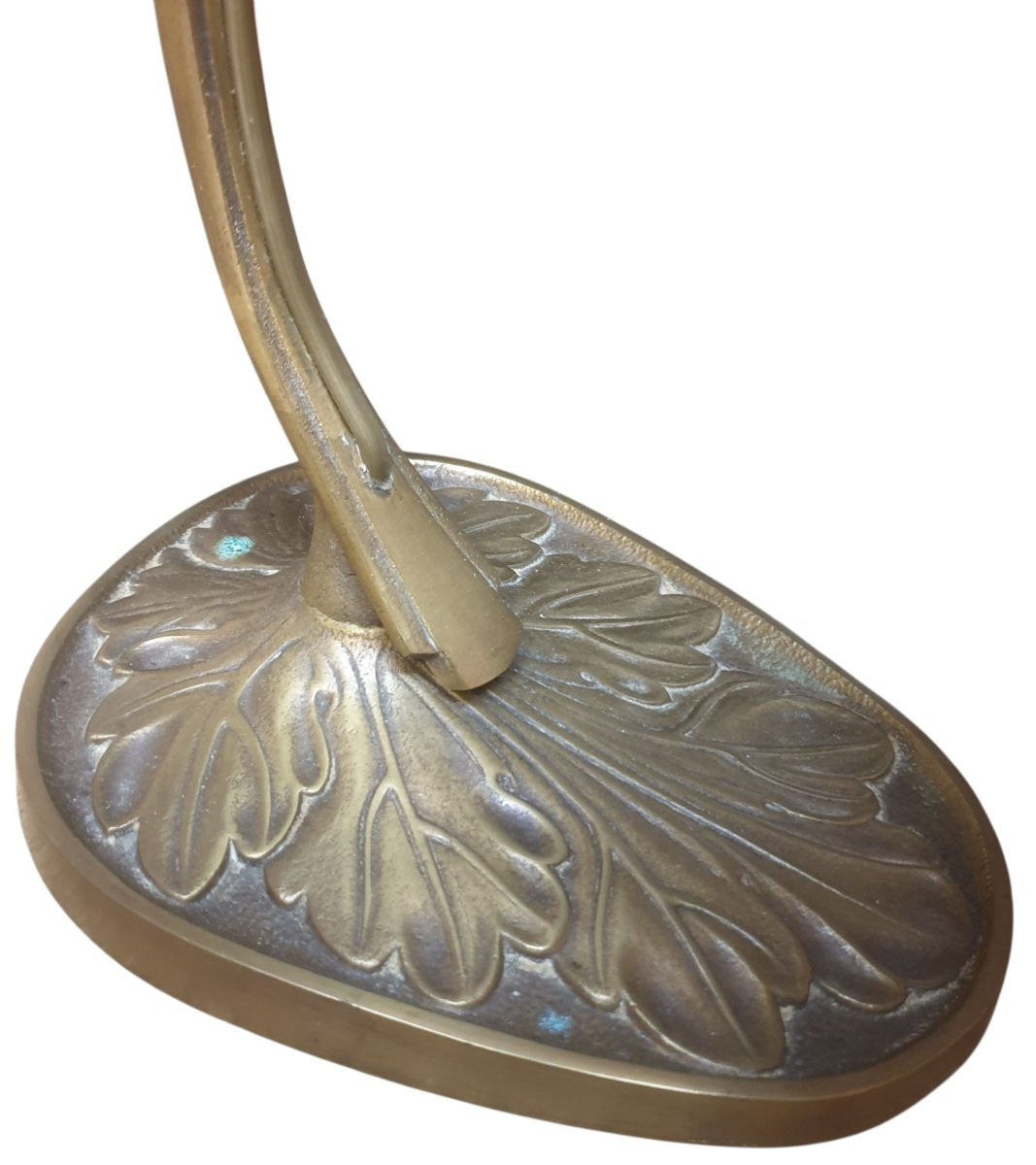 Lampe a posée bronze et opaline attribué à Charles ranc -photo-2
