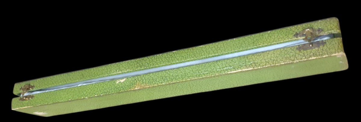 Coupe papier art nouveau manche argent massif dans son coffret -photo-1