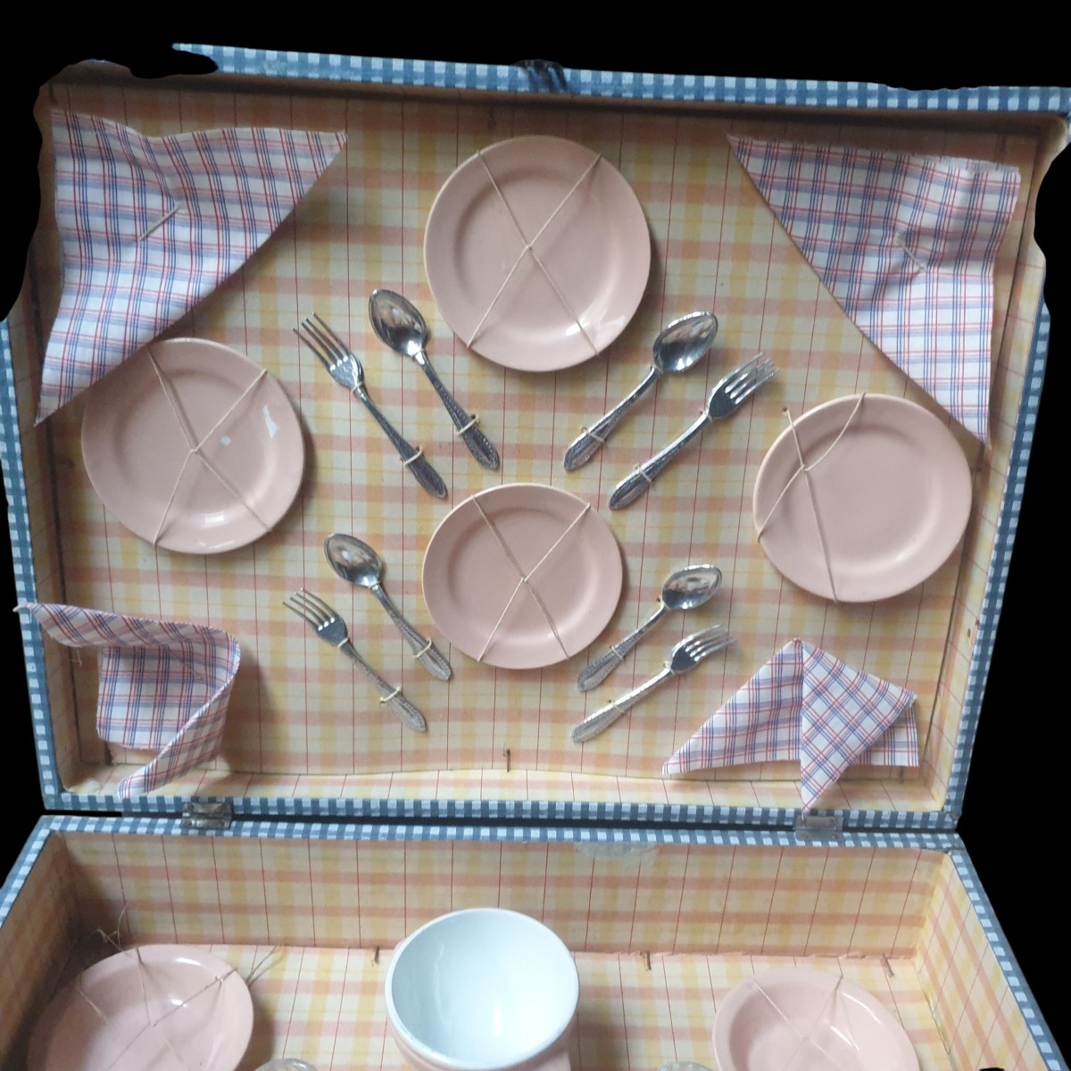 Tea Set In Its Box, Earthenware Pieces Circa 1950-photo-2