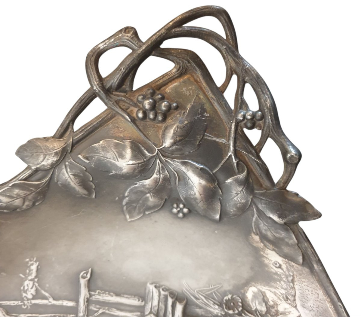 Art nouveau grande coupe plateau  WMF -photo-3
