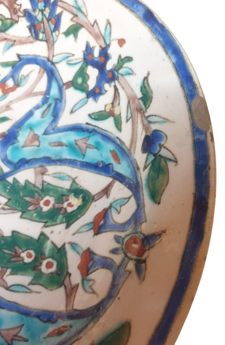 Iznik Siliceous Ceramic Dish, Ottoman Türkiye -photo-2