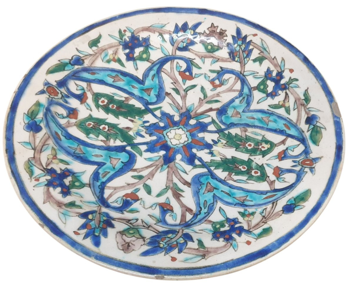 Iznik Siliceous Ceramic Dish, Ottoman Türkiye -photo-4