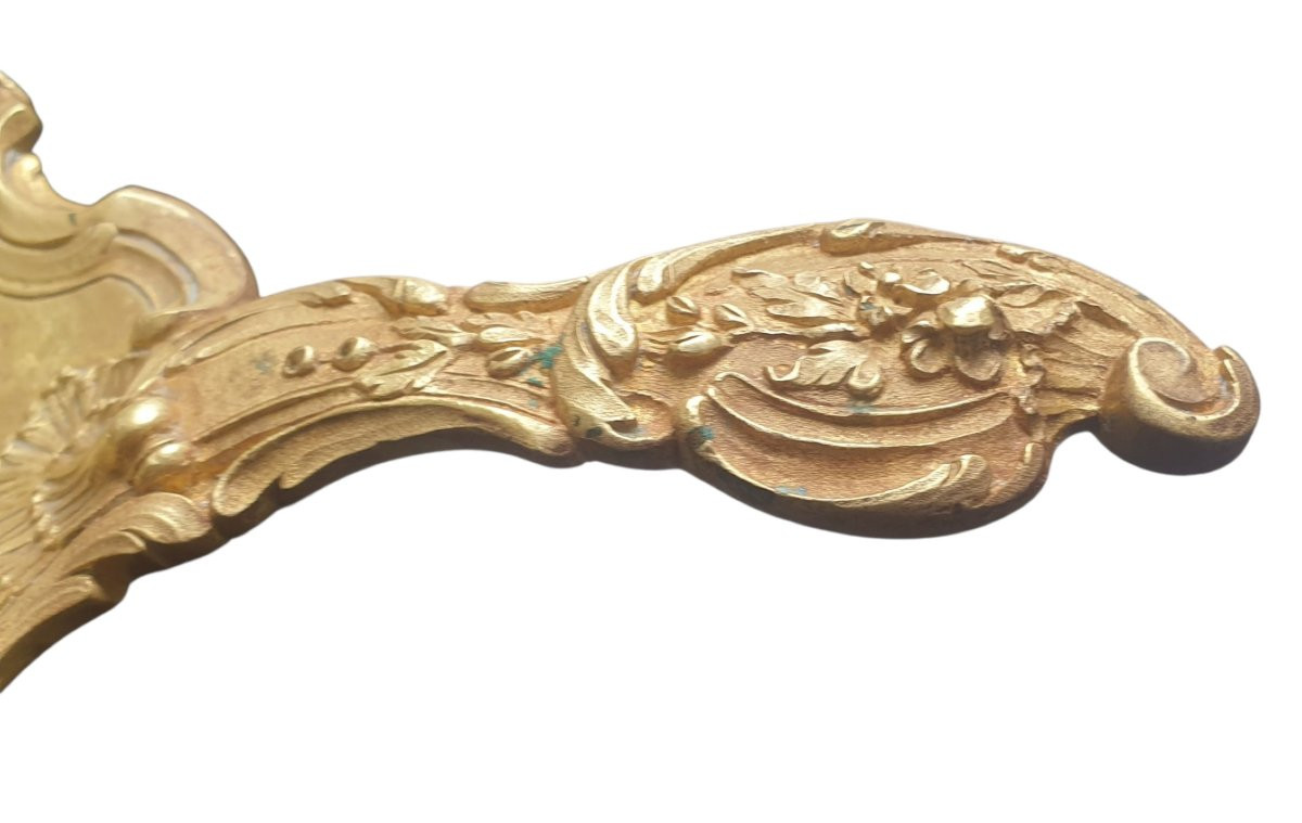 Bronze Cellar Rat Hand Candlestick Signed Delarue Louis XV Style -photo-1