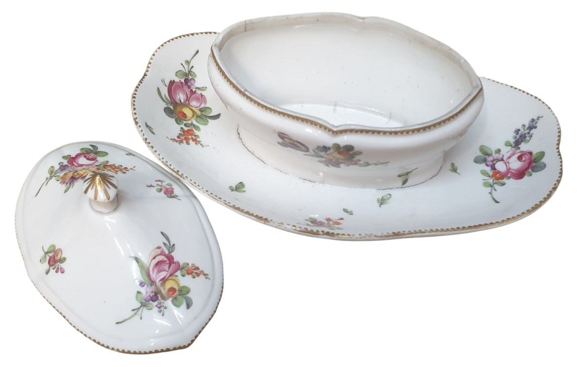 Saucière porcelaine ou sucrier 18eme -photo-4
