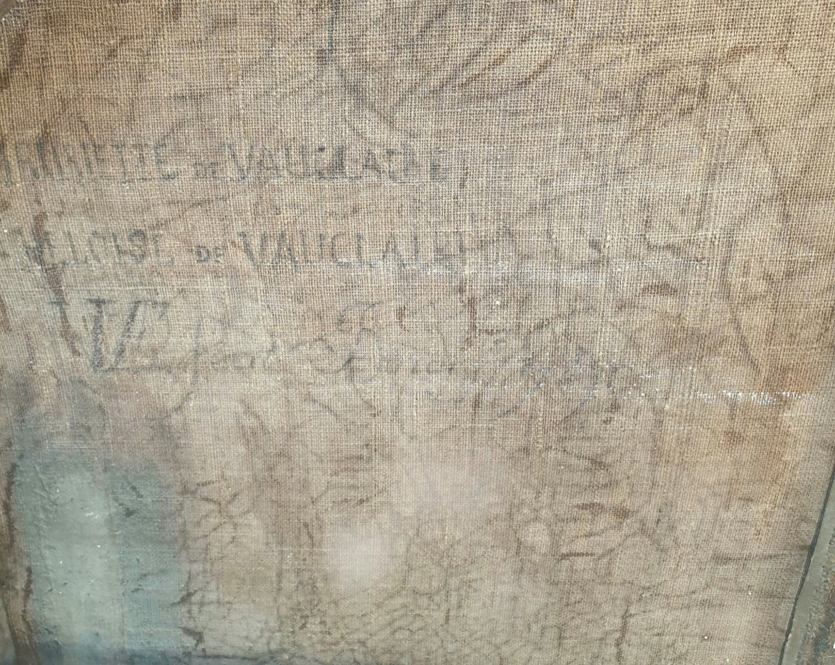 Huile sur toile femme et enfant 18eme  Bordeaux 1787-photo-4