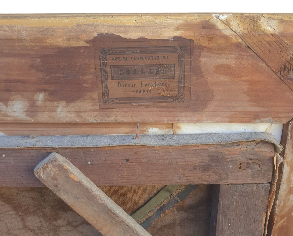 Huile sur toile femme et enfant 18eme  Bordeaux 1787-photo-4